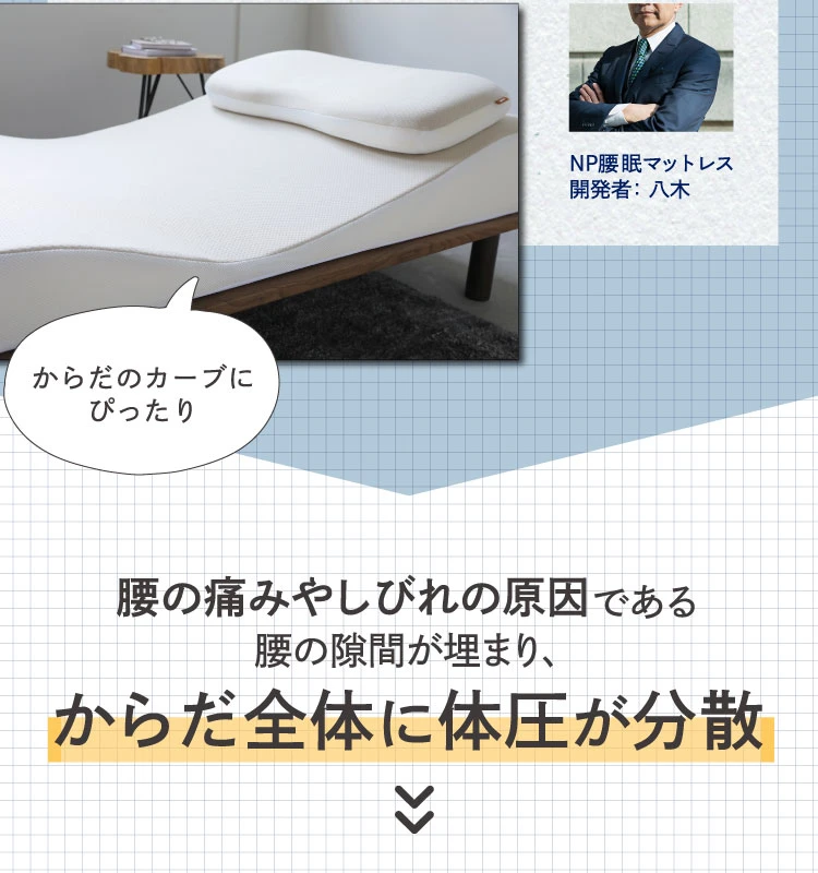 NP腰眠マットレス シングル+専用まくらセット NELUD(ネルディ NP腰眠マットレス シングル+専用まくらセット NELUD(ネルディ