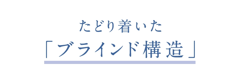 たどり着いた「ブラインド構造