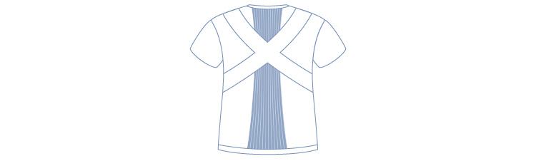 背中の中央ライン イメージgif
