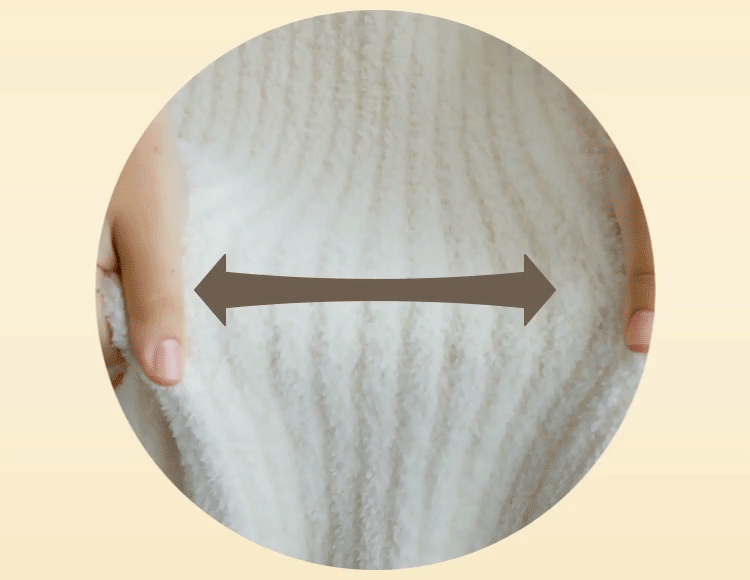 ストレッチ生地 イメージgif