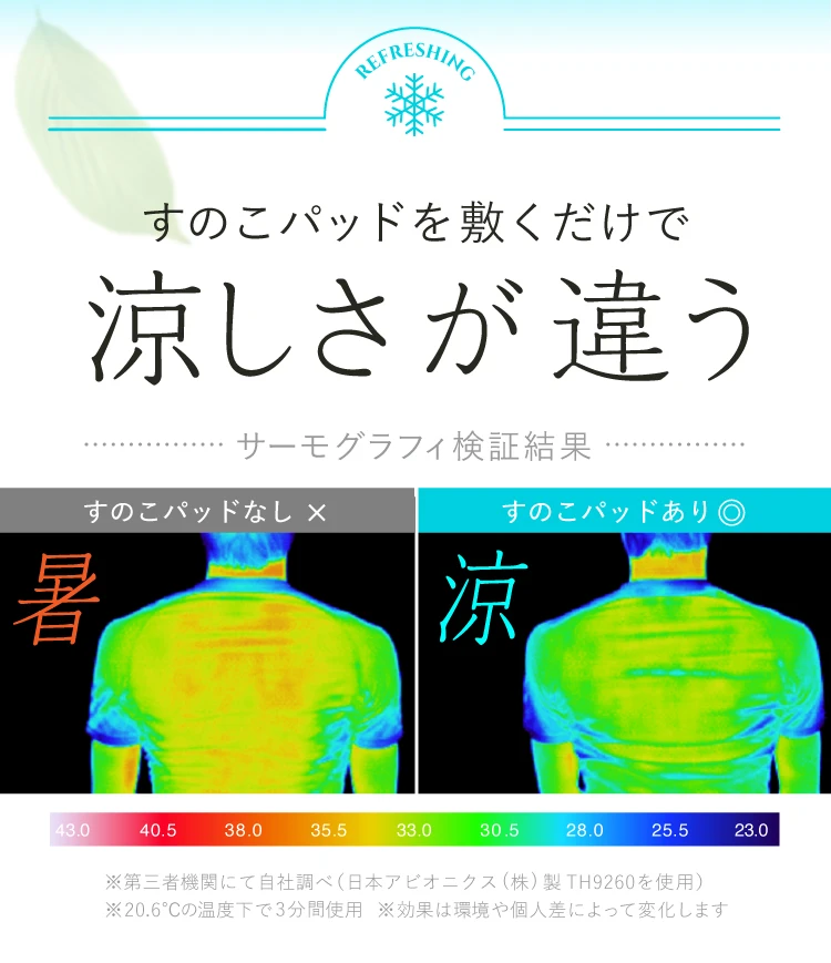 すのこパッドを敷くだけで涼しさが違う