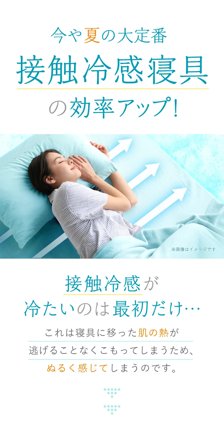 今や夏の大定番 接触冷感寝具の効率アップ！