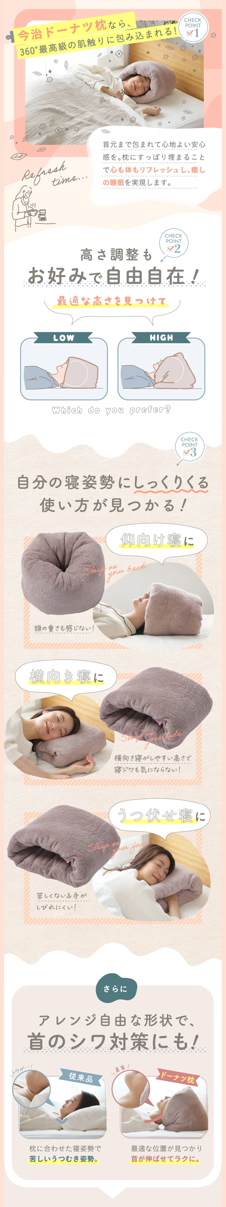 今治タオル　ドーナツ枕・新品未使用　2個セット 今治ドーナツ枕・新品未使用・2個セット 今治タオルのドーナツ枕