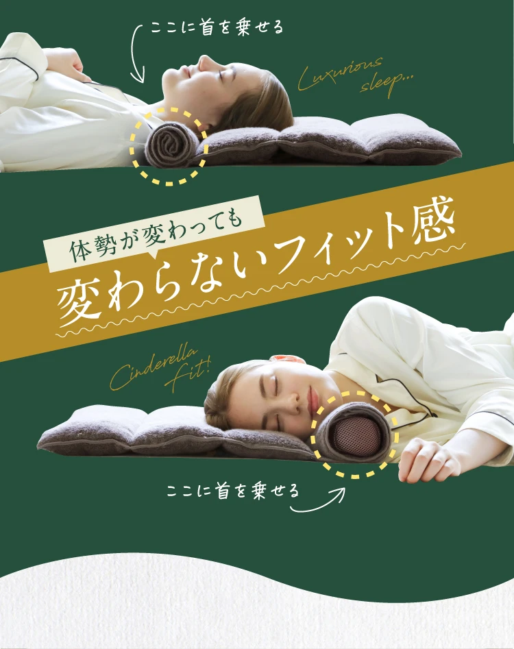 体勢が変わっても変わらないフィット感