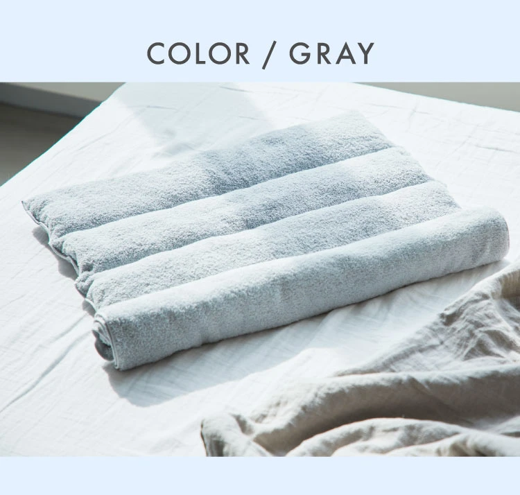 今治睡眠用タオル2 カラー グレー