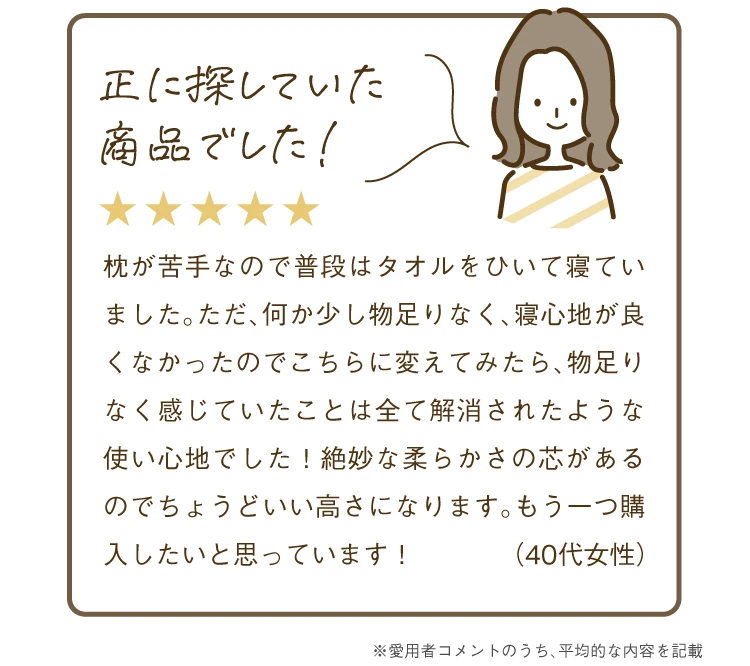 正に探していた商品！絶妙な柔らかさの恋があるのでちょうどいい高さになります。