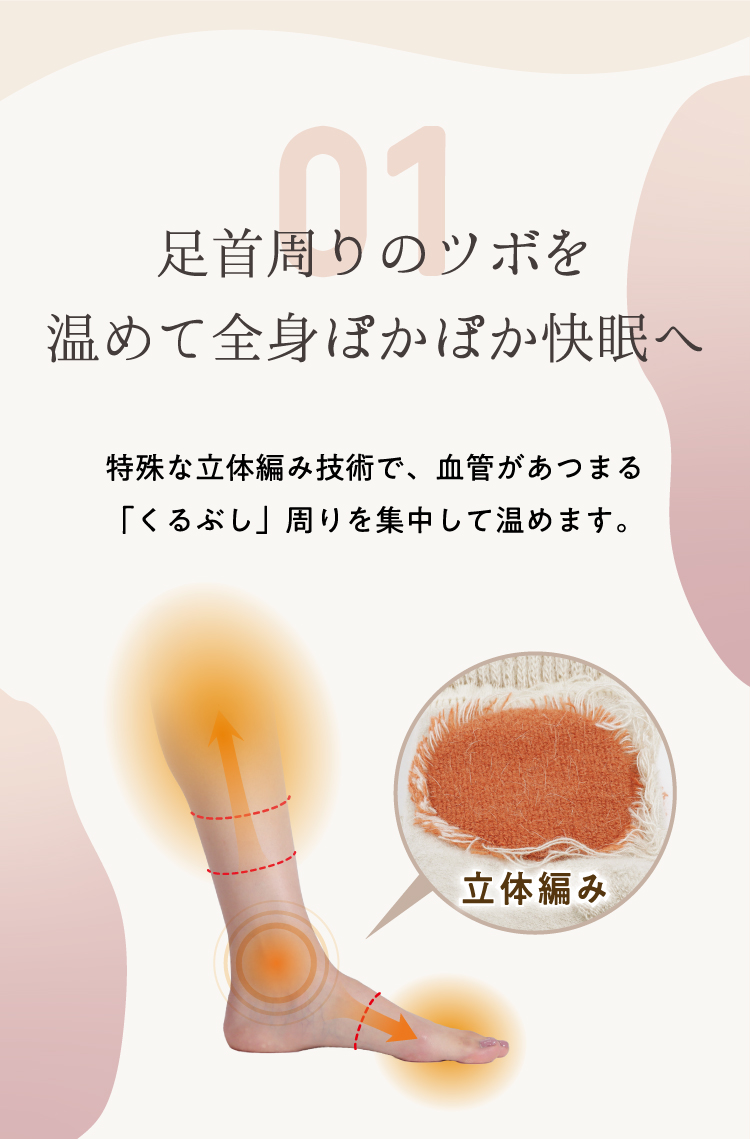 足首周りのツボを温めて全身ぽかぽか快眠へ