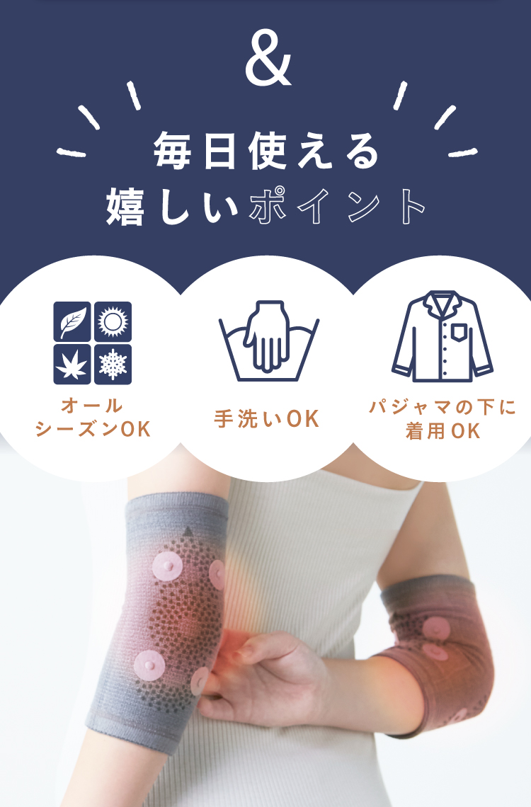 メディカル磁気サポーターひじ用 hogu sleep by RAKUNA(ホグ