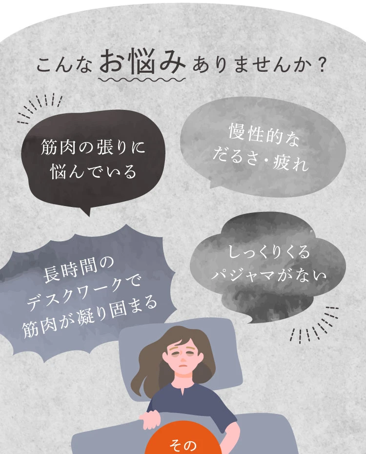 腰の張り…寝ても疲れがとれない…夜中に目が覚める…目覚めが悪い…こんなお悩みありませんか?