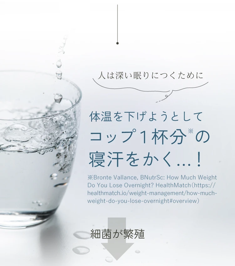 人は深い眠りにつくために体温を下げようとしてコップ1杯分の寝汗をかく…！