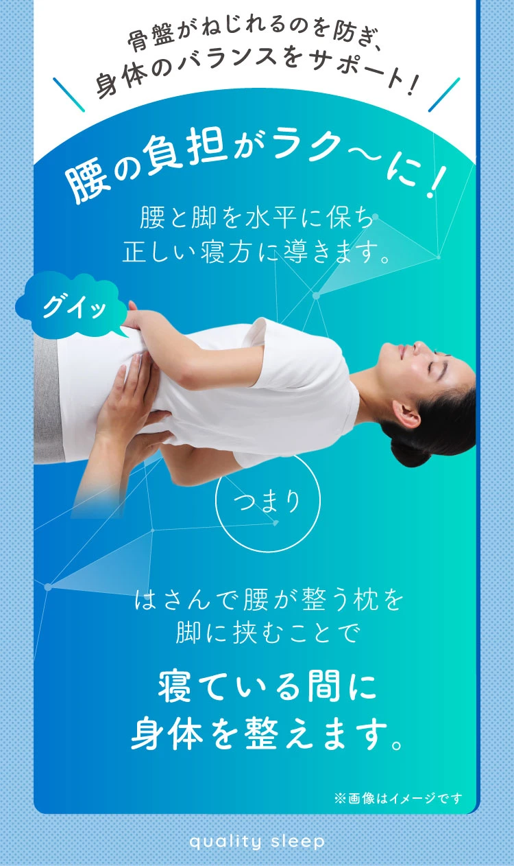 はさんで腰が整う枕 | Nelture