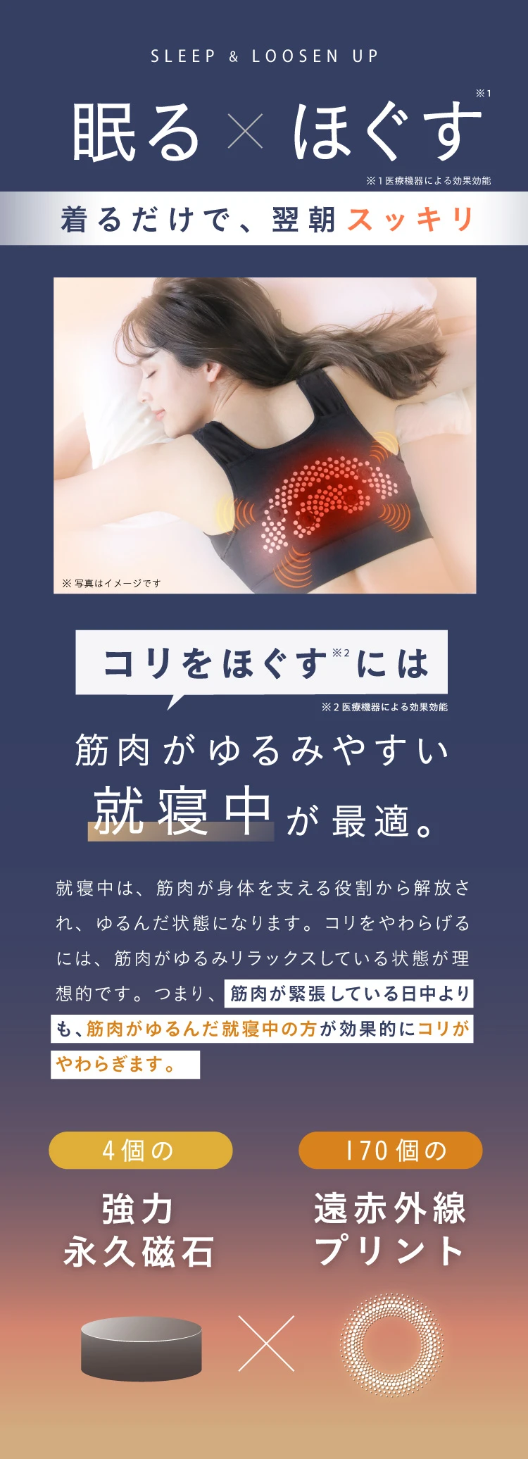 眠る×ほぐす 寝るだけで、翌朝スッキリ