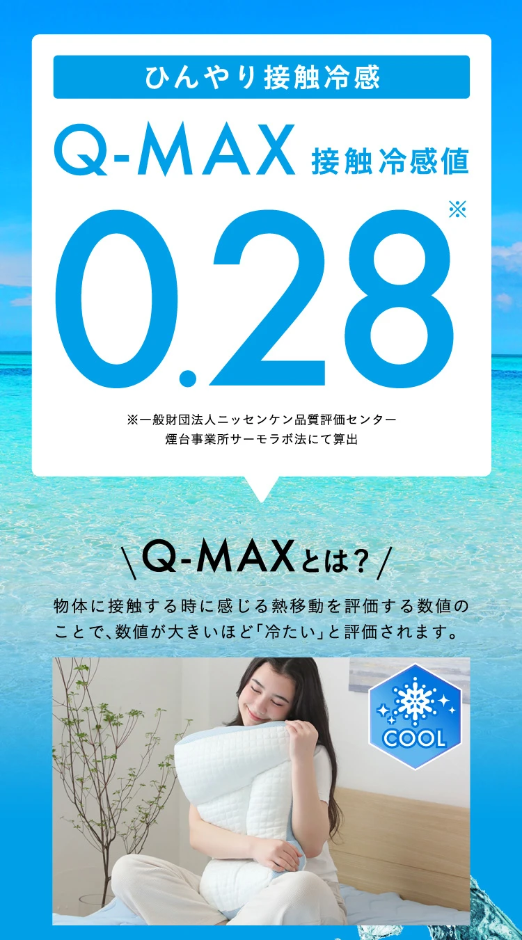 ひんやり接触冷感 Q-MAX 接触冷感値　0.28