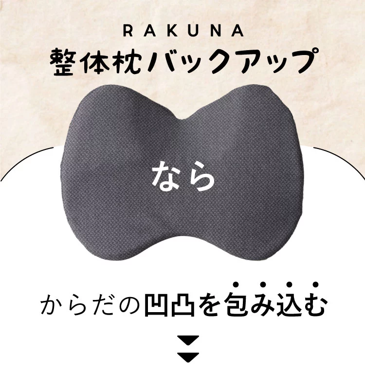 整体枕バックアップ RAKUNA(ラクナ) | Nelture