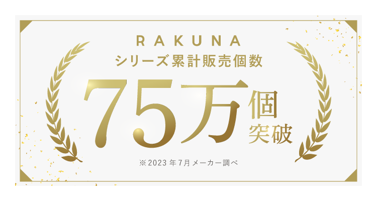 RAKUNA-75万個突破セクション