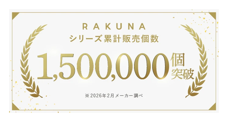 RAKUNAシリーズ累計販売個数75万個突破