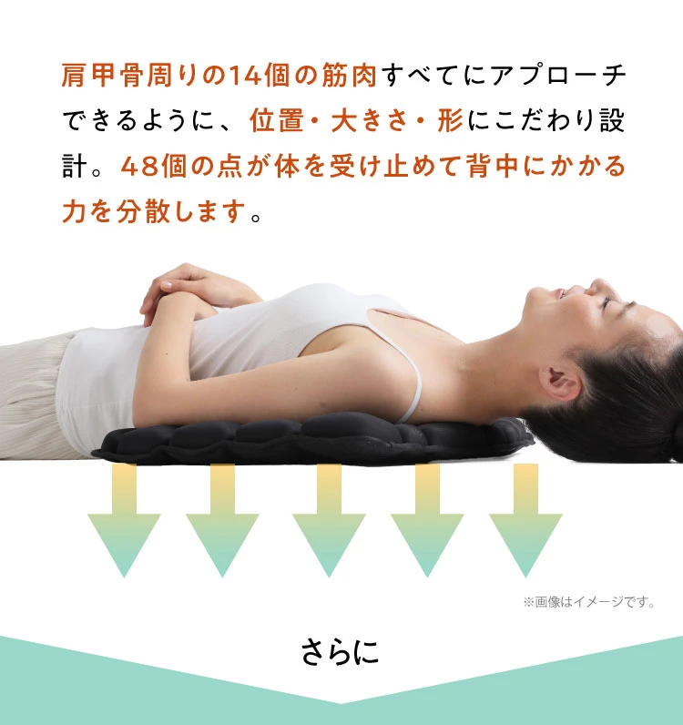 RAKUNA睡眠用肩甲骨ほぐしピロー 楽天市場】睡眠用肩甲骨ほぐしピロー RAKUNA ( ラクナ ) 肩こり 肩甲骨