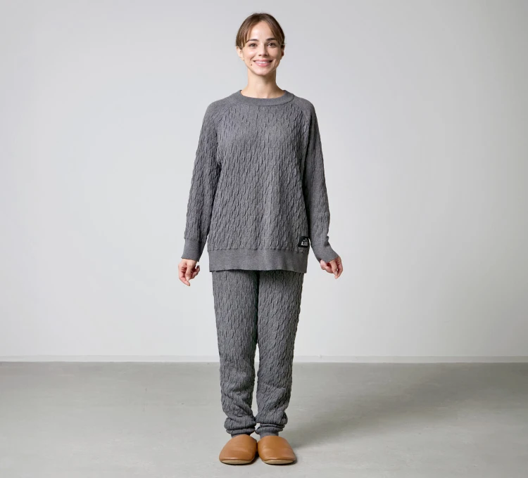 【未使用級】ALASKA ニット パジャマセット グレー　防寒パジャマ 公式】防寒パジャマ ALASKA(アラスカ) | 快眠専門サイトNelture