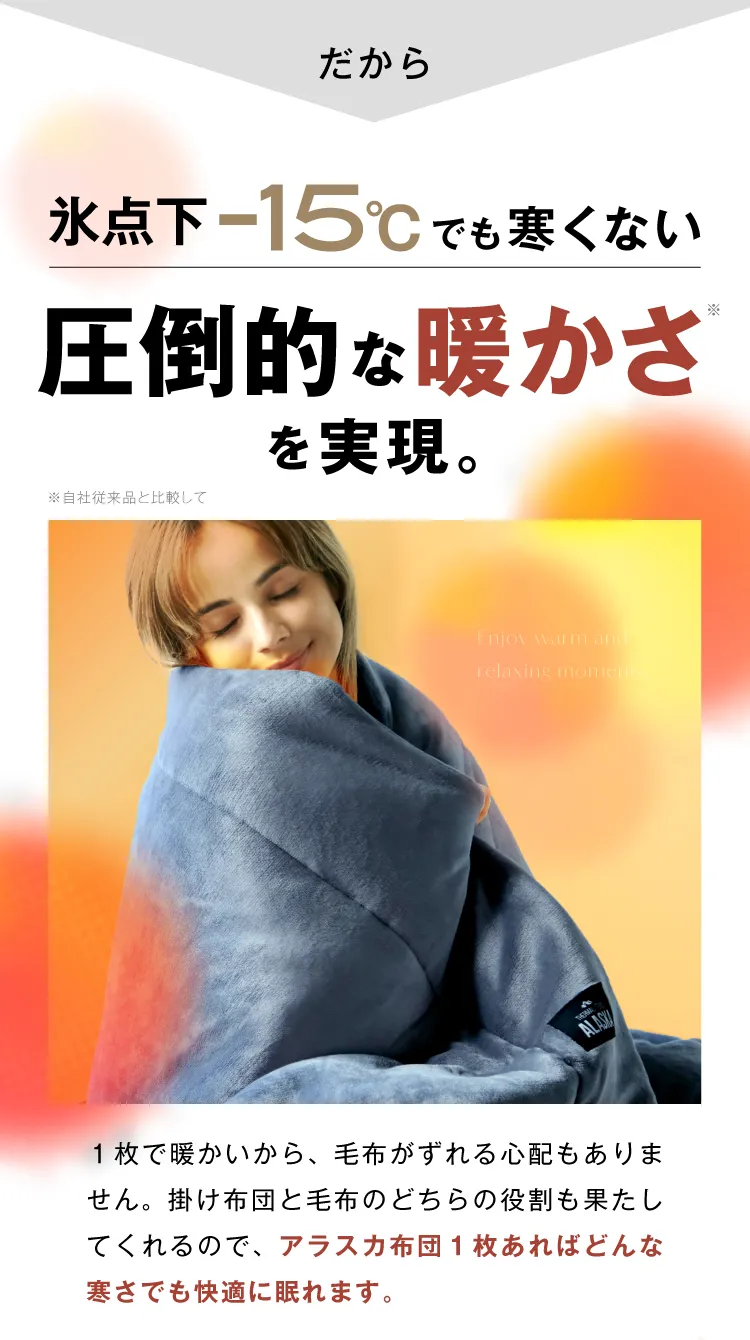防寒掛け布団 ALASKA(アラスカ) | Nelture 防寒掛け布団 ALASKA(アラスカ) | Nelture